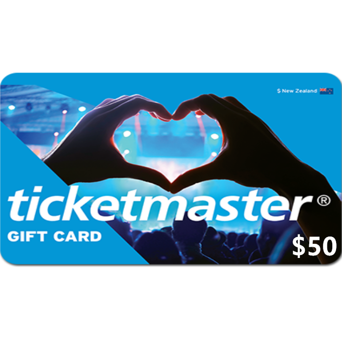 Ticketmaster Gift Card $50 NZD Digital Gift Cards (Email Delivery)